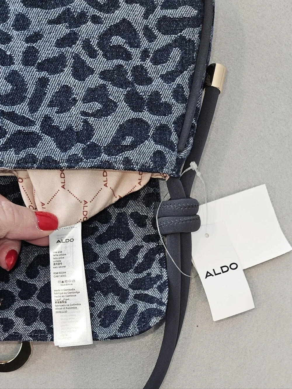 RARE - NWT ALDO Alodalegyn Denim Leopard Print Shoulder Bag – Trendy Y2K